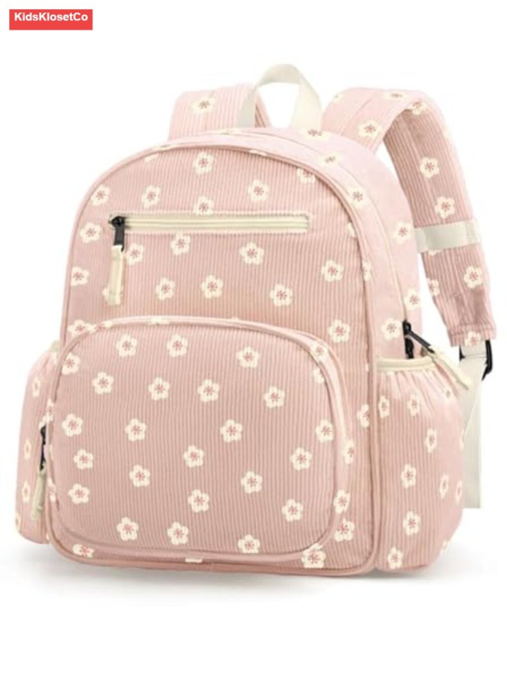 Corduroy Toddler Backpack Lightweight 12L Kids School Bag Adjustable Straps